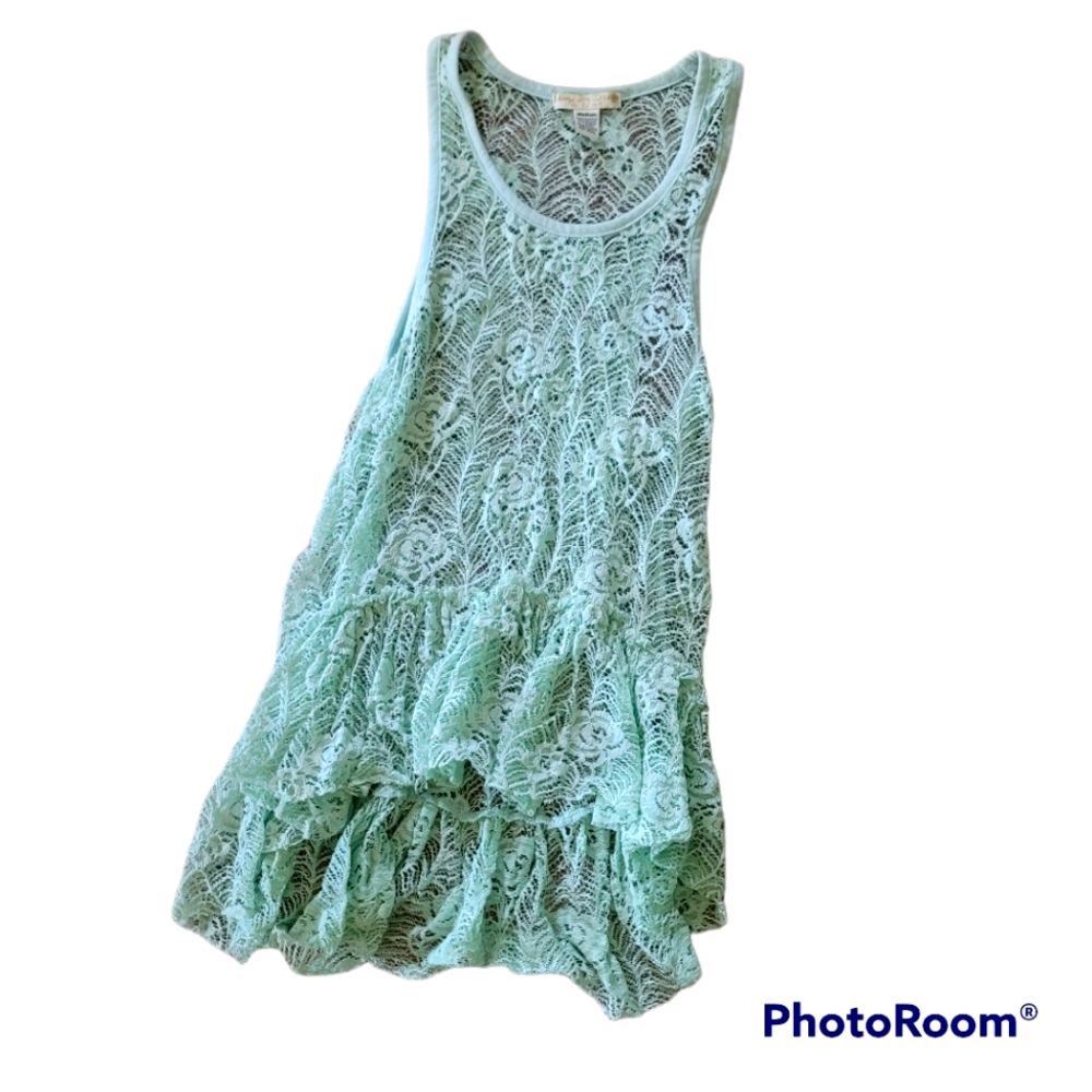 LOVE BY DESIGN SIZE M,  FLOWY TEAL BLUE TOP